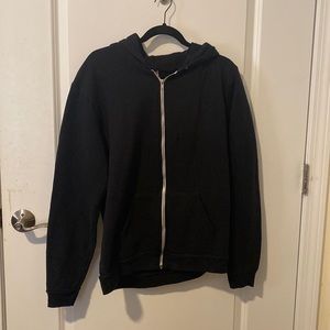 Classic black American Apparel zip-up hoodie
